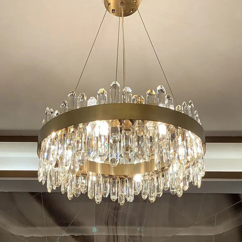 DecorBites™ Crystal Chandelier Pendant Light for Luxury Living Room, Bedroom, Dining, Kitchen & Home Décor