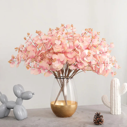 DecorBites™ Eucalyptus Flower Arrangement Material for Plant Wall with Big Handle & Bundled Plastic