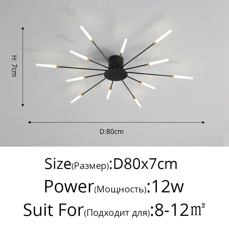 DecorBites™ LED Acrylic Ceiling Light Fixture for Bedroom Hall Living Room Kids, Modern Luster