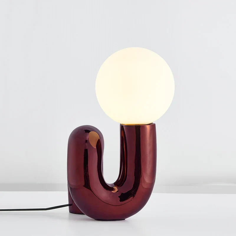 DecorBites™ Glass Ball Table Lamp for Bedroom, Designer Model, Minimalist, Children's Room, Modern