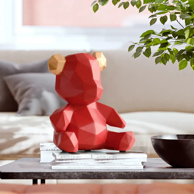 DecorBites™ Bear Figurine Resin Sculpture Ornament Home Office Garden Gift