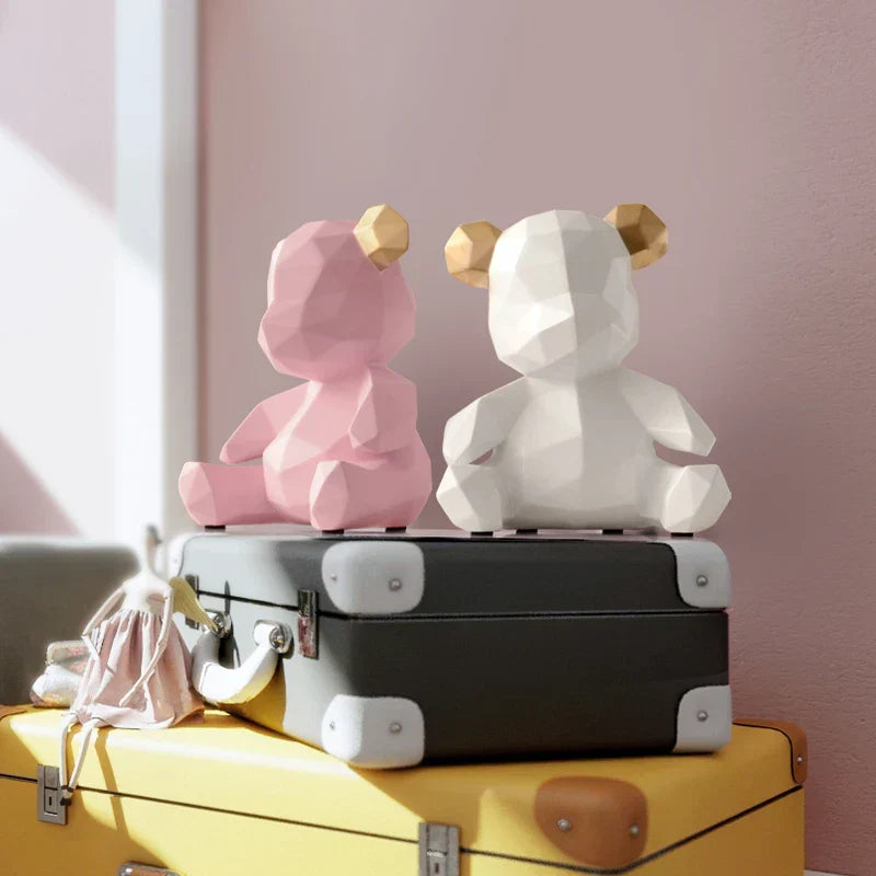 DecorBites™ Bear Figurine Resin Sculpture Ornament Home Office Garden Gift