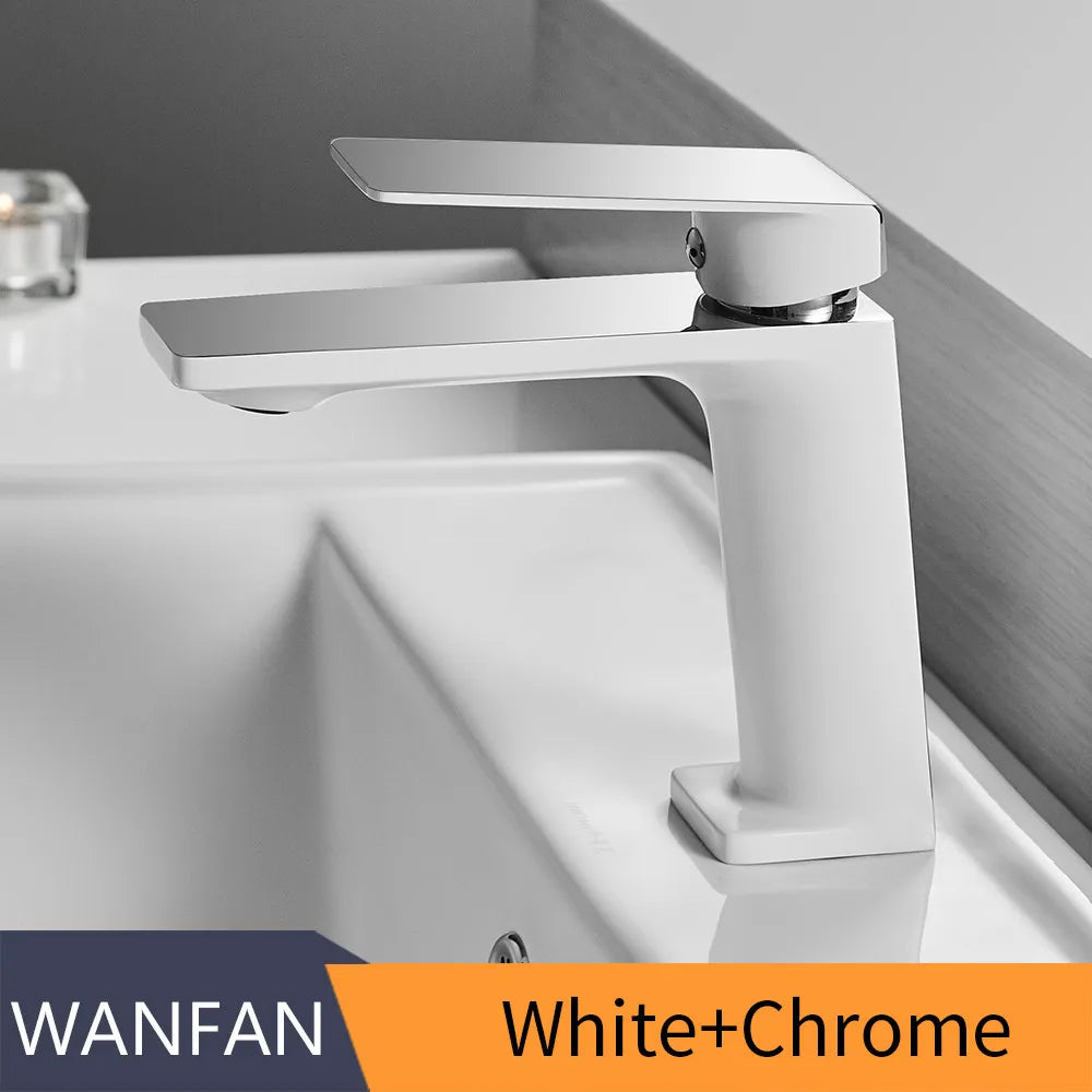 DecorBites™ Black Bathroom Basin Faucet Mixer Tap Deck Mounted Hot Cold Torneira Banheiro