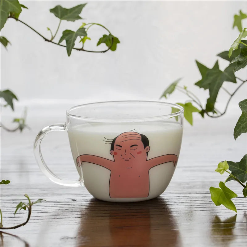 DecorBites™ Killer Whale Glass Coffee Mug 350ml: Cute Polar Bear Tea Cup Heat Resistant Glass Beer Mug