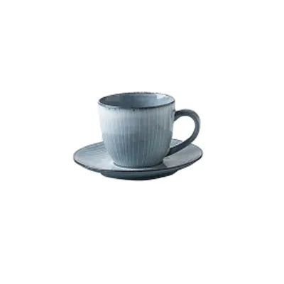 DecorBites™ Elegant Ceramic Coffee Cup Set with Saucer - Eco-Friendly Porcelain Tea Cup -