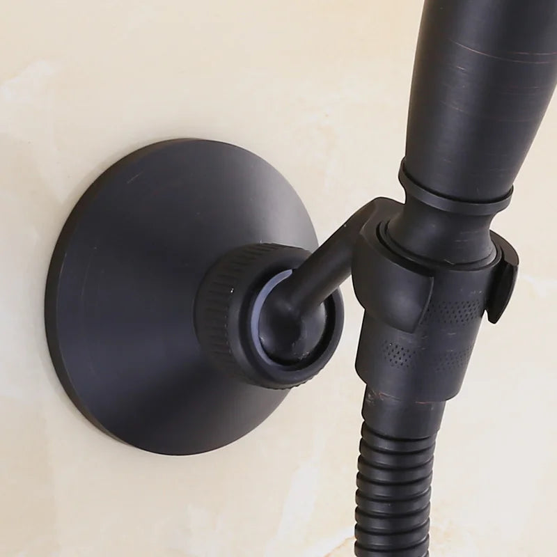 DecorBites™ Antique Brass Handheld Shower Holder Swivel Mount Rack - HJ-0517F