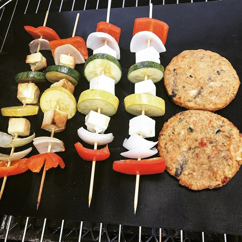 DecorBites™ BBQ Grill Mat: Fiber Non-Stick Hot Plate, Portable & Easy Clean BBQ Accessory