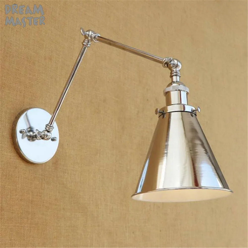 DecorBites™ Dream Master Chrome Wall Sconce Silver Lustre Modern Metal Painted Wall Light
