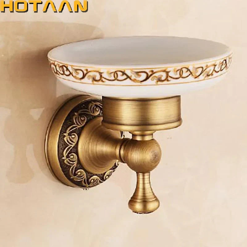 DecorBites™ Antique Brass Soap Holder, Pure Copper Bathroom Soap Basket