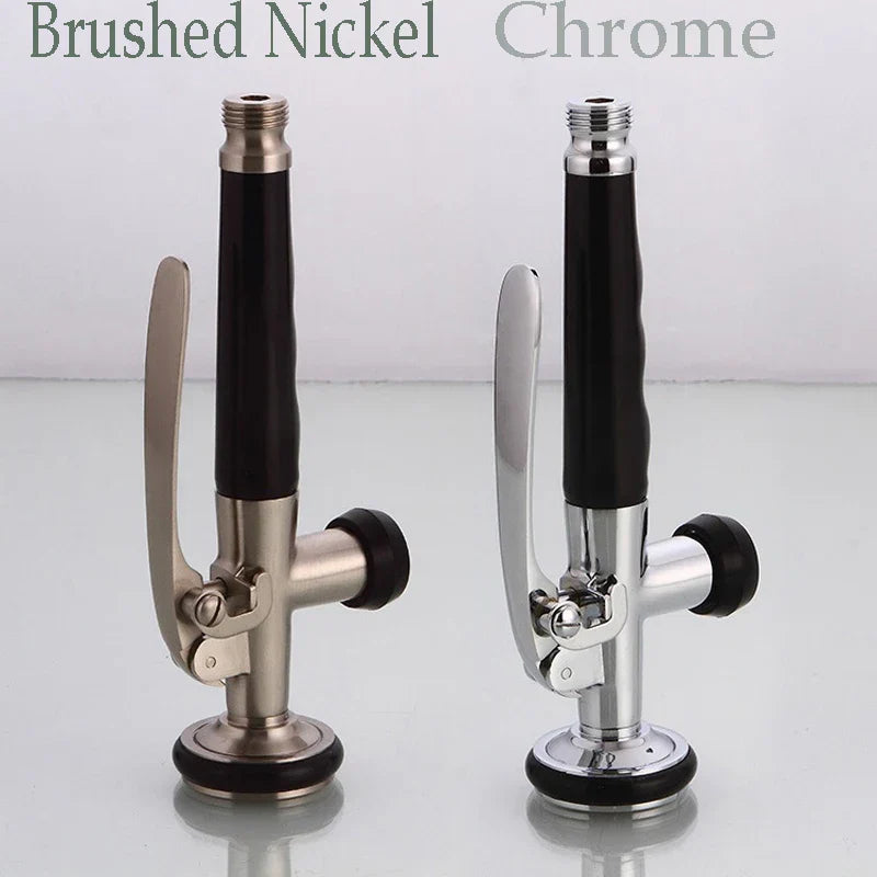 DecorBites™ Brass Kitchen Sprayer Head with Lock in Chrome/Brushed Nickel Finish