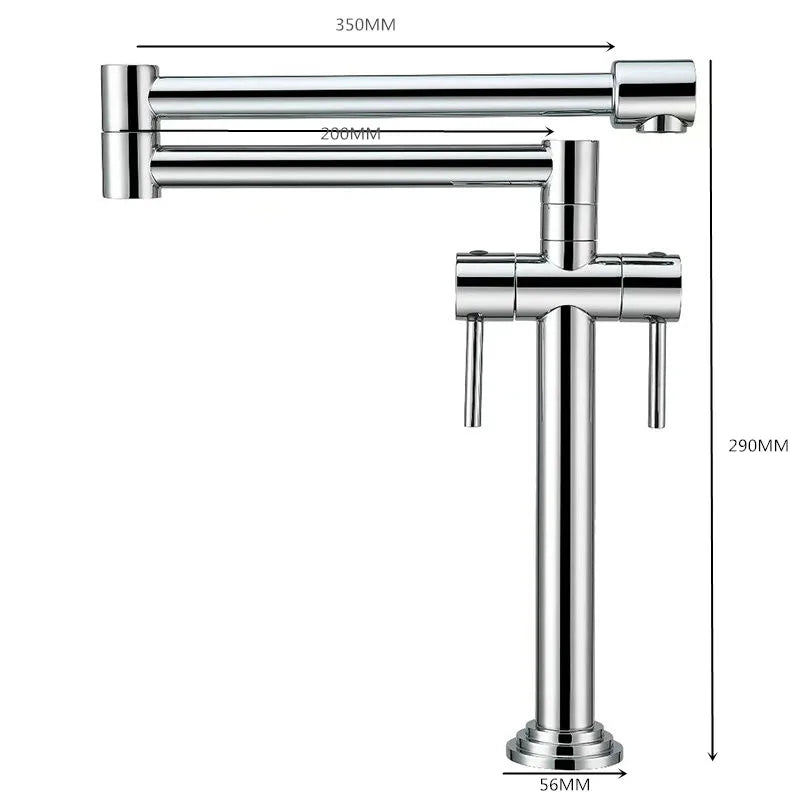 DecorBites™ Kitchen Faucet: Solid Brass Deck Mounted Sink Mixer in Multiple Finishes