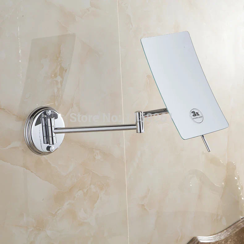DecorBites™ 3X Magnifying Wall Makeup Mirror for Bathroom with Folding Arm - Lady Square