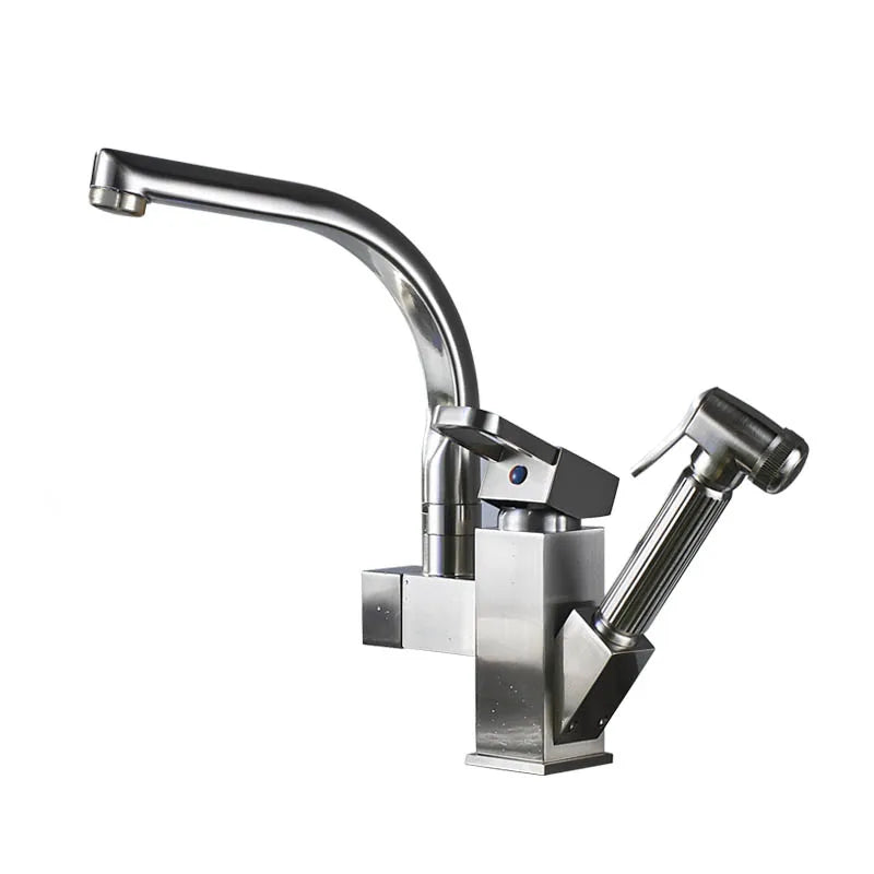 DecorBites™ LED Kitchen Faucet Pull Out Sprayer Deck Mounted Hot Cold Water Tap