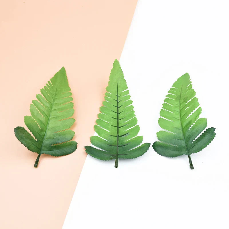 DecorBites™ Decorative Flowers Wreaths Artificial Plants Silk Leaf Box Fake Leaves Needlework