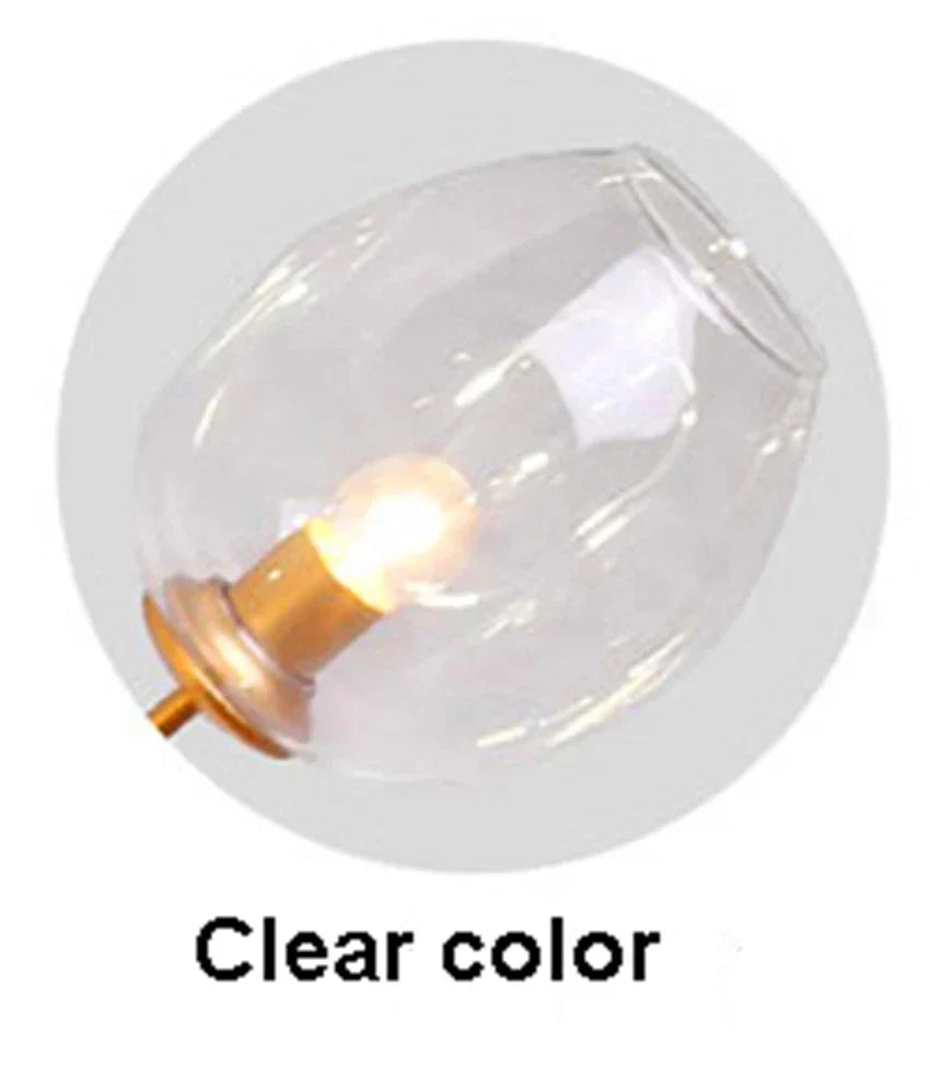 DecorBites™ Glass Black/Gold Pendant LED Lights for Living Room Bedroom - Luminaire Suspendu