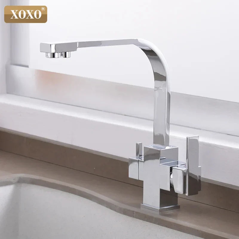 DecorBites™ Black Single Hole Kitchen Faucet Mixer Tap for Drinking Water