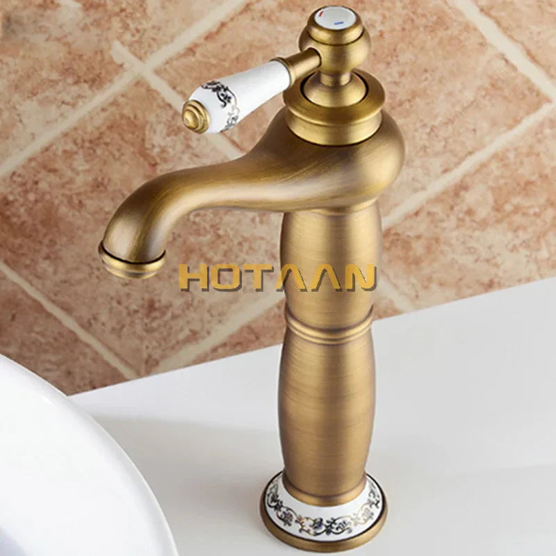 DecorBites™ Antique Bronze Brass Basin Faucet - Luxury Europe Style Mixer Tap