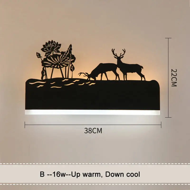 DecorBites™ Animal Wall Lamps: Upside Warm Down Cool Lighting for Living Room and Bedside