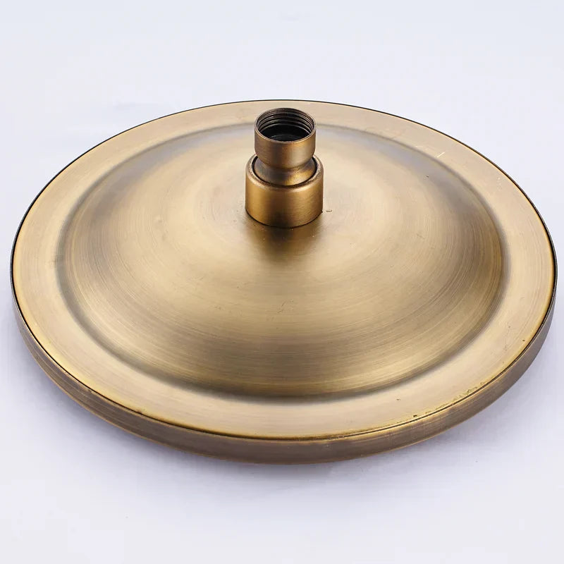 DecorBites™ 8" Antique Brass Rainfall Shower Faucet Head for Refreshing Showers