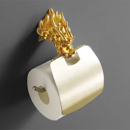 DecorBites™ Dragon Bathroom Hardware Set: Paper Holder, Towel Rack, Soap Dish (MB-0950A)