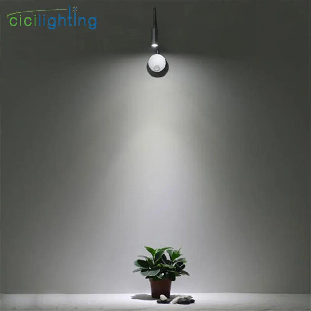 DecorBites™ 3W Flexible Gooseneck LED Wall Sconce for Bedroom Reading, Aluminum Lightning