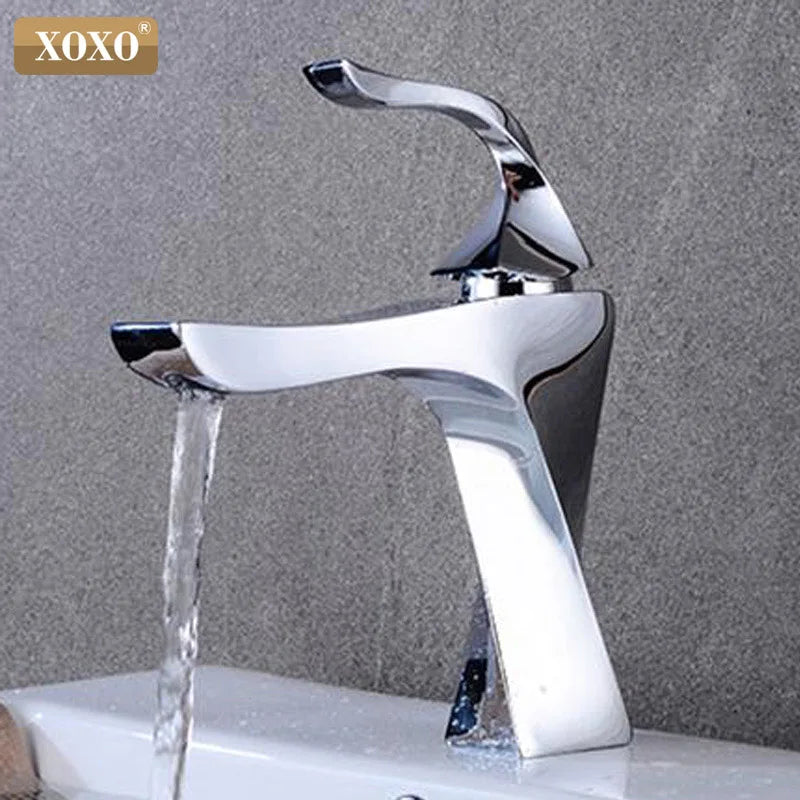 DecorBites™ Contemporary Brass Basin Faucet with Single Handle Mixer for Bathroom