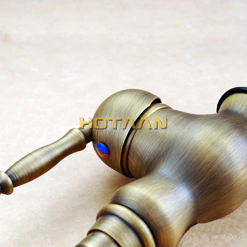 DecorBites™ Antique Brass Basin Faucet, Bathroom Mixer Tap, Basin Faucet YT-5047