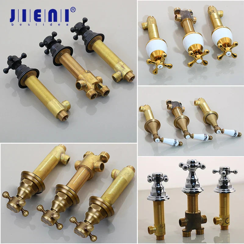 DecorBites™ Black Painting Water Control Valve for Bathtub Faucet Mixer Handle