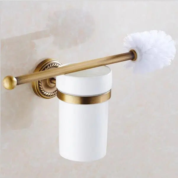 DecorBites™ Copper Bathroom Accessories Set: Towel Rack, Bar, Cup Holder, Paper Holder, Cloth Hook