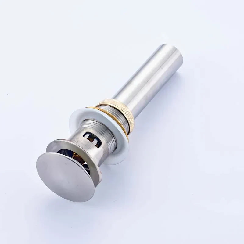 DecorBites™ Bathroom Sink Pop Up Drain in Chrome, Brushed Nickel, Golden Finish
