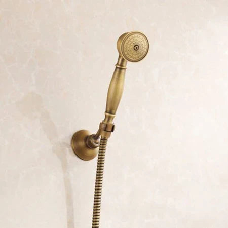 DecorBites™ Antique Brass Shower Set with 3-Way Diverter and Handshower