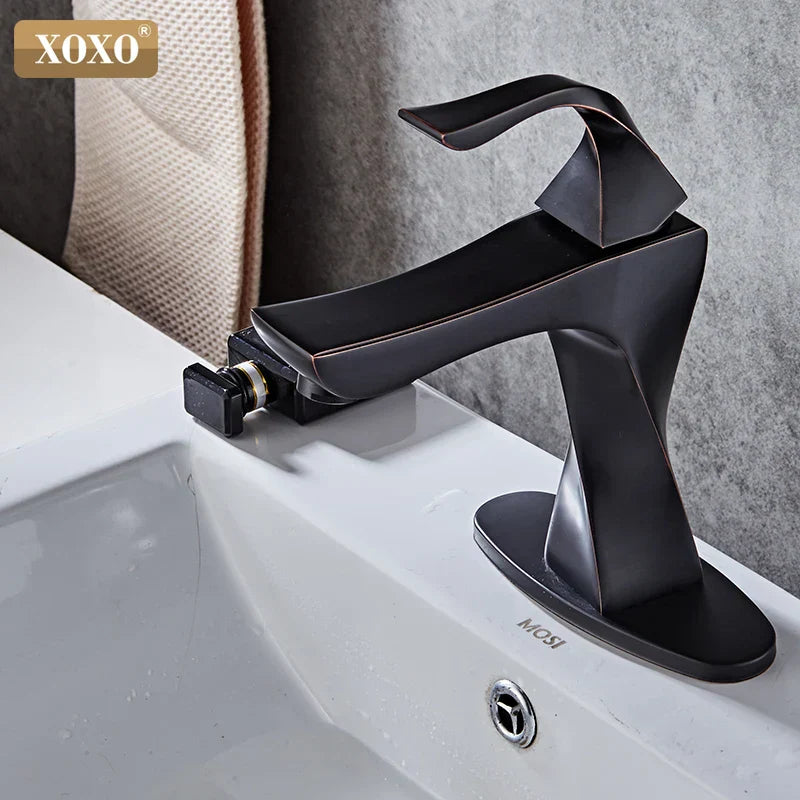 DecorBites™ Contemporary Brass Basin Faucet with Single Handle Mixer for Bathroom