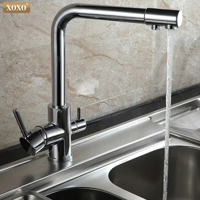 DecorBites™ Black Kitchen Faucet Mixer Tap 360° Rotation Water Features