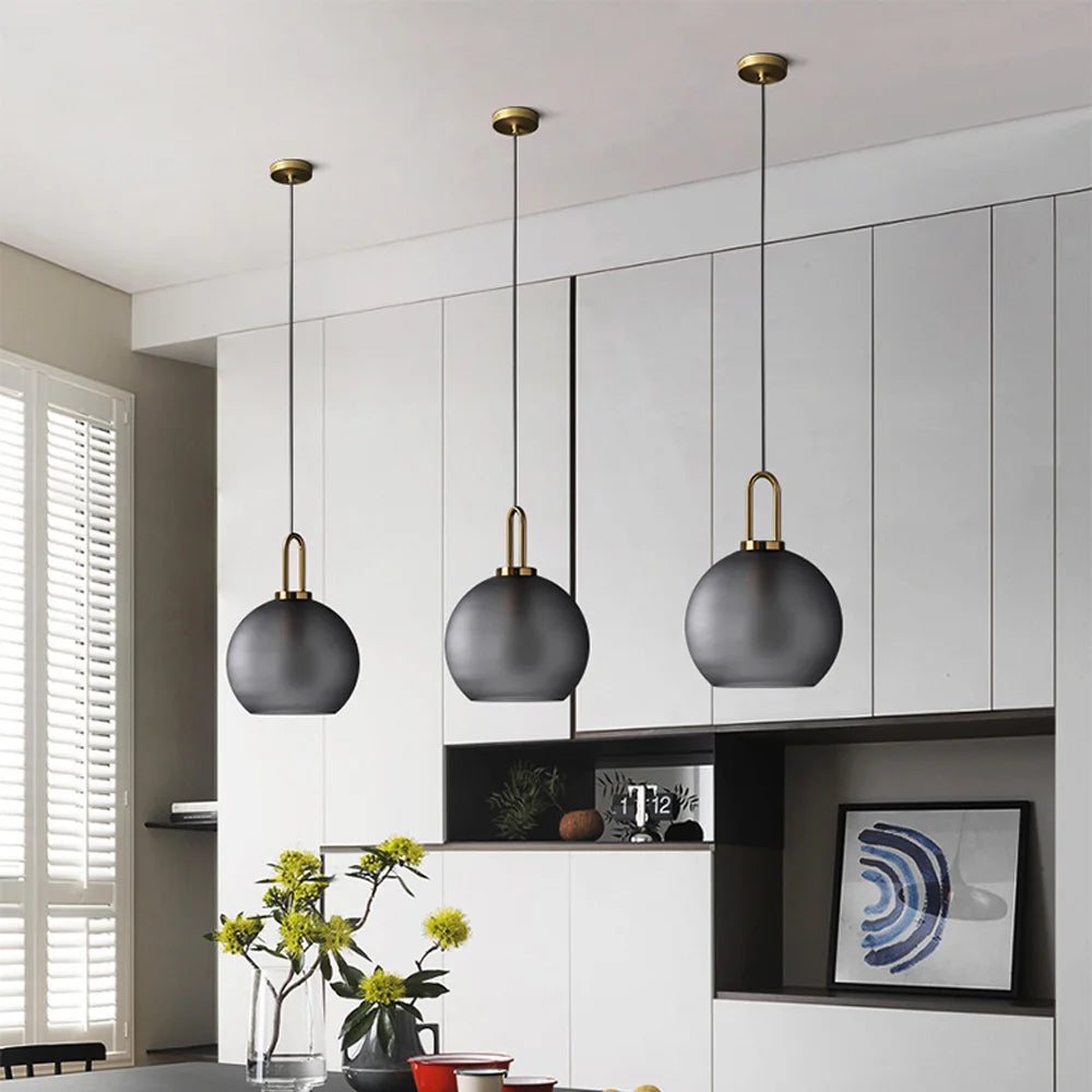 DecorBites™ Glass Ball Pendant Light: Luxury Restaurant & Bar Nordic Bedroom Lamp