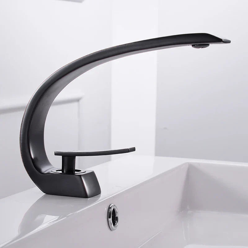 DecorBites™ Basin Faucet: Modern Brass Bathroom Mixer Tap with Single Handle and Single Hole