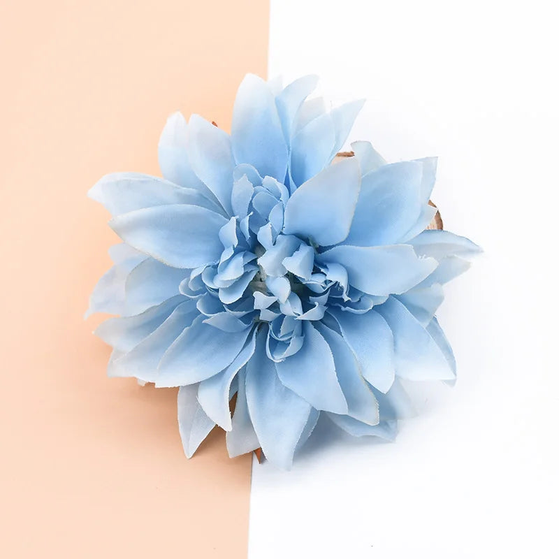 DecorBites™ 10pcs Silk Gerbera Decorative Flowers for Home Wedding DIY - Fake Stamen Brooch