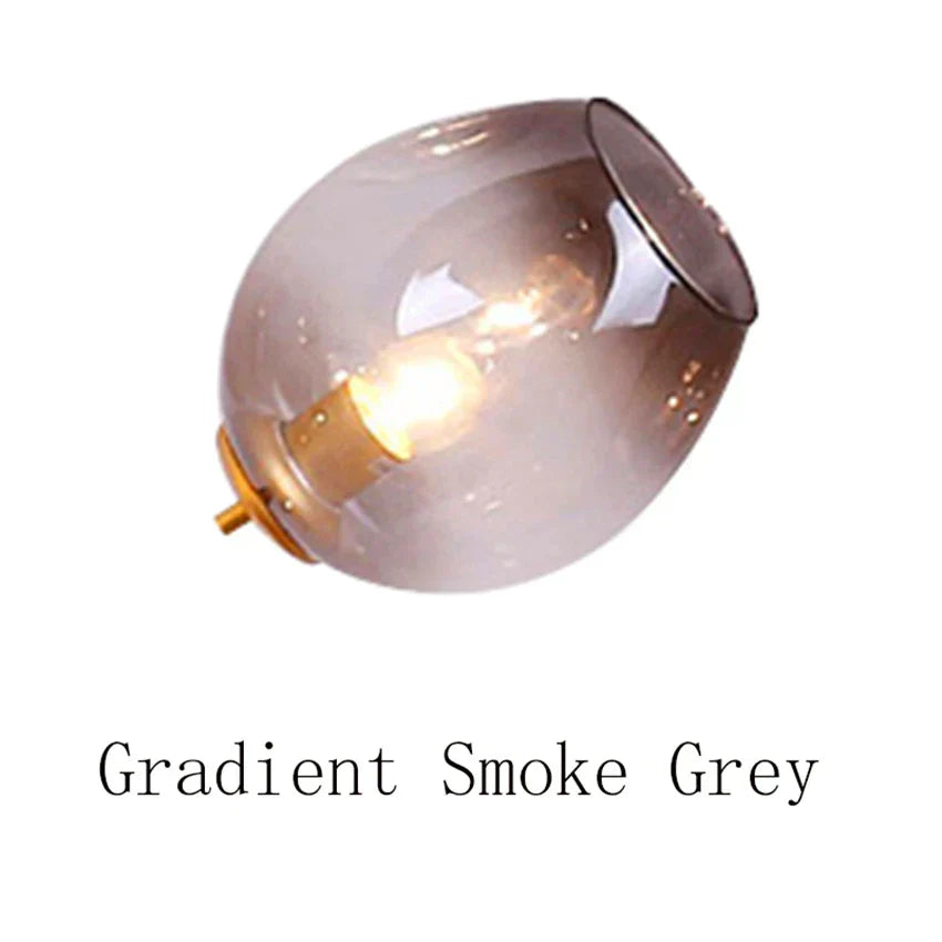 DecorBites™ Glass Black/Gold Pendant LED Lights for Living Room Bedroom - Luminaire Suspendu