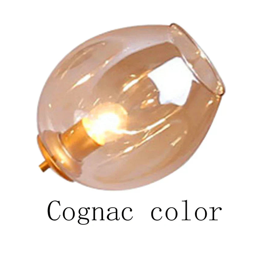 DecorBites™ Glass Black/Gold Pendant LED Lights for Living Room Bedroom - Luminaire Suspendu