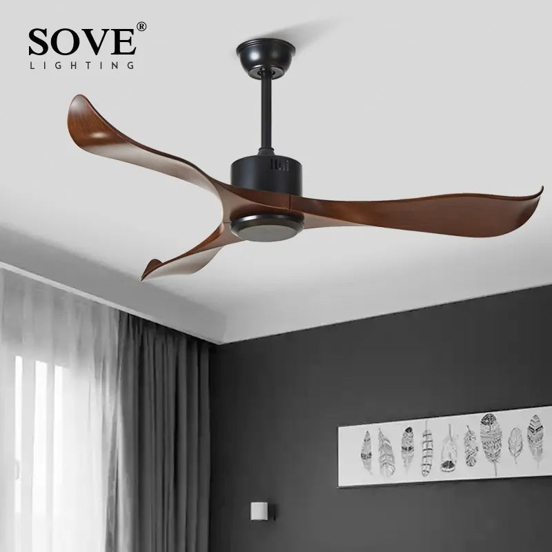 DecorBites™ 52" DC Remote Control Plastic Blade Ceiling Fan (No Lights)