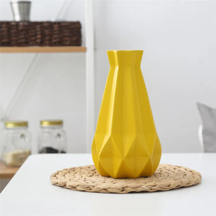 DecorBites™ Ceramic Diamond Vase Modern Home Decor Living Room Decoration
