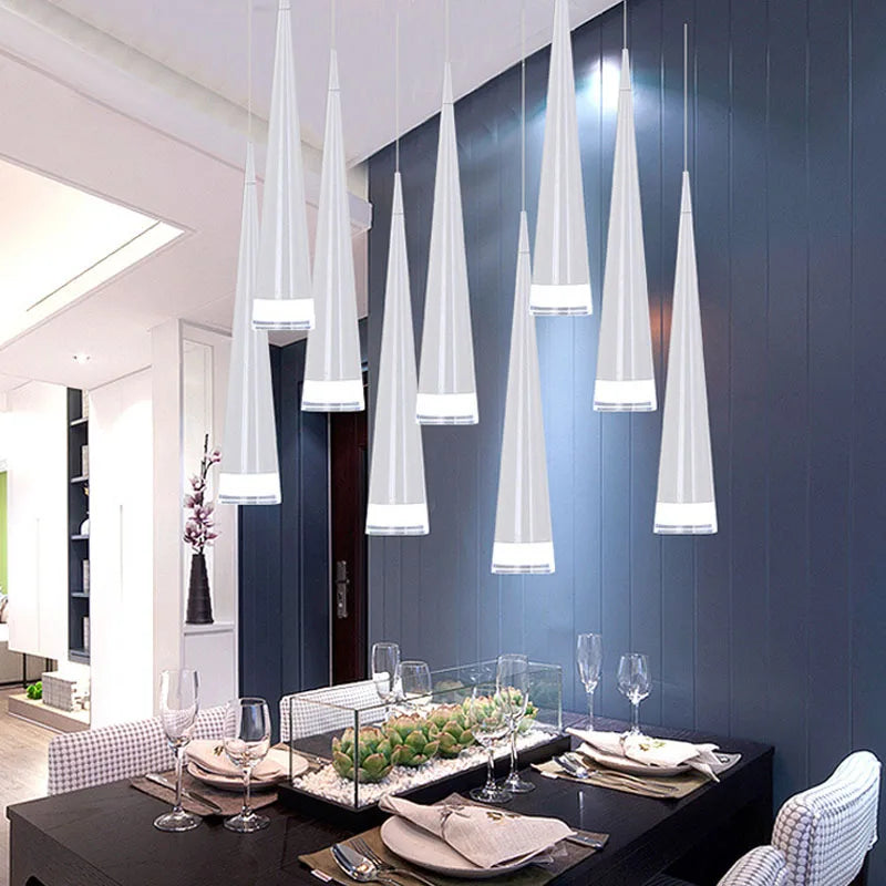 DecorBites™ Conical Pendant Light 5W Aluminum Hand Lighting for Dining Room & Bar