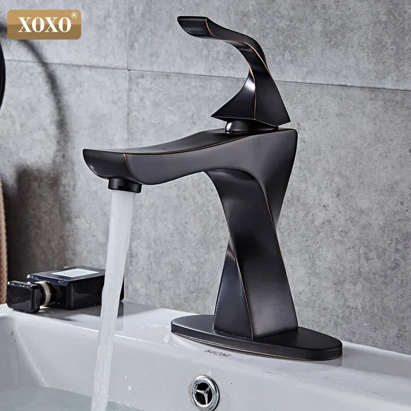 DecorBites™ Contemporary Brass Basin Faucet with Single Handle Mixer for Bathroom