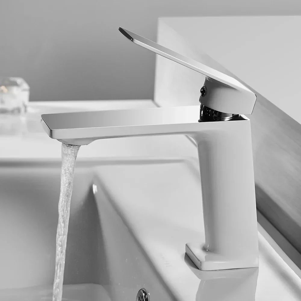 DecorBites™ Black Bathroom Basin Faucet Mixer Tap Deck Mounted Hot Cold Torneira Banheiro