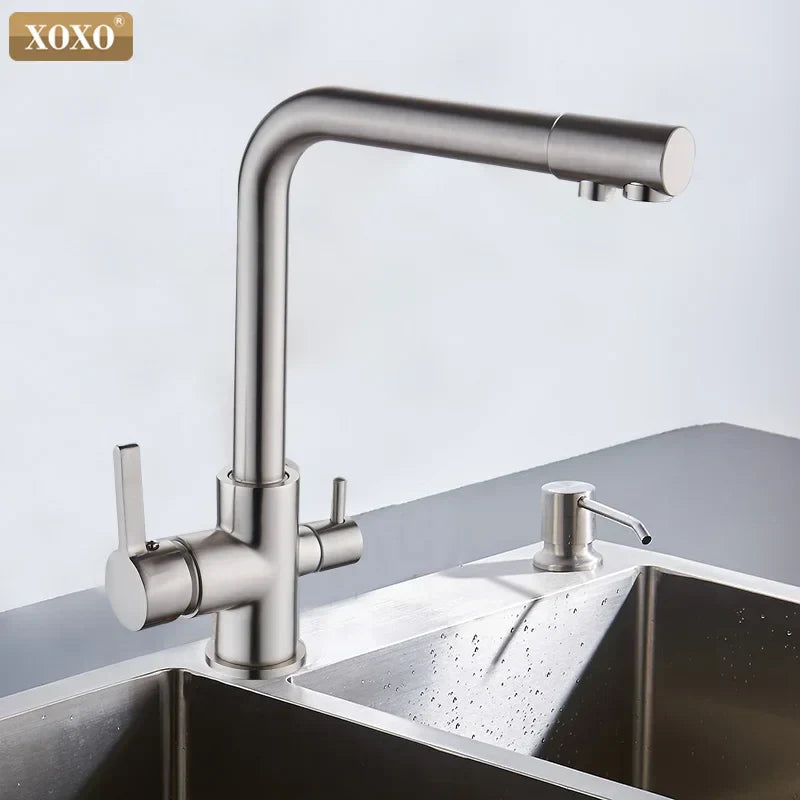 DecorBites™ Black Kitchen Faucet Mixer Tap 360° Rotation Water Features