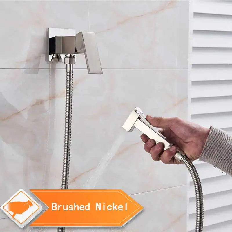 DecorBites™ Black Bidet Faucet Wall Mount Shower Tap Toilet Sprayer Mixer
