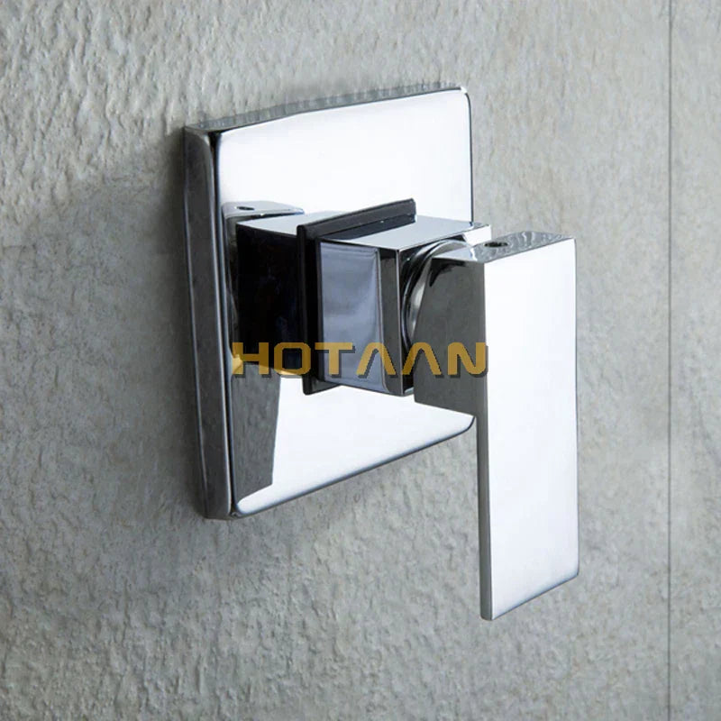 DecorBites™ Brass Lanos Rain Shower Set, Bath Mixer Wall Tap for Hotels