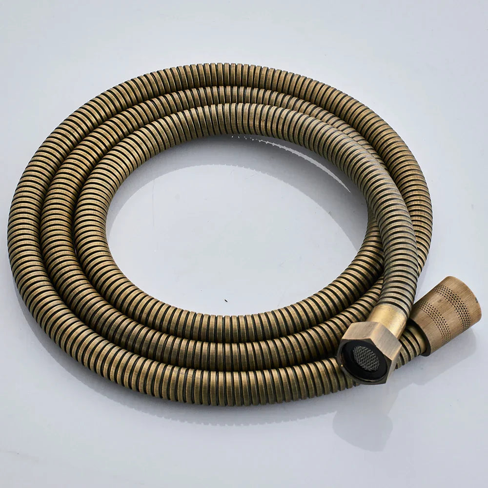 DecorBites™ Brass Shower Faucet Set with 8" Rain Shower Head, Hand Shower, Hose, Valve, Bracket