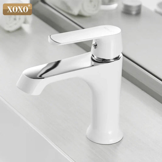 DecorBites™ Bronze Green Fashion Basin Faucet, Single Hole Bathroom Mixer, Hot and Cold Water