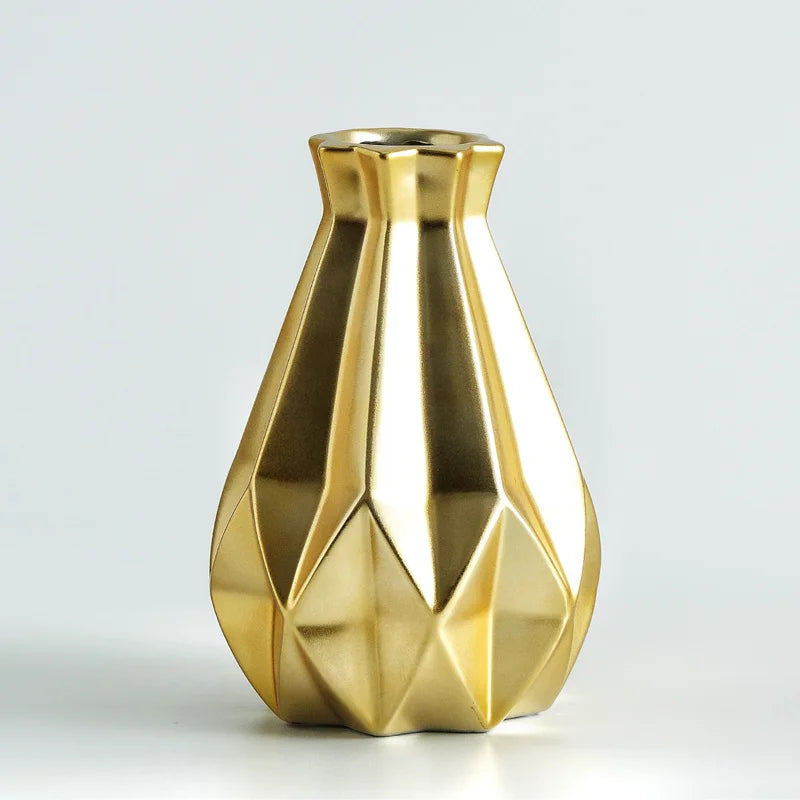 DecorBites™ Ceramic Diamond Vase Modern Home Decor Living Room Decoration