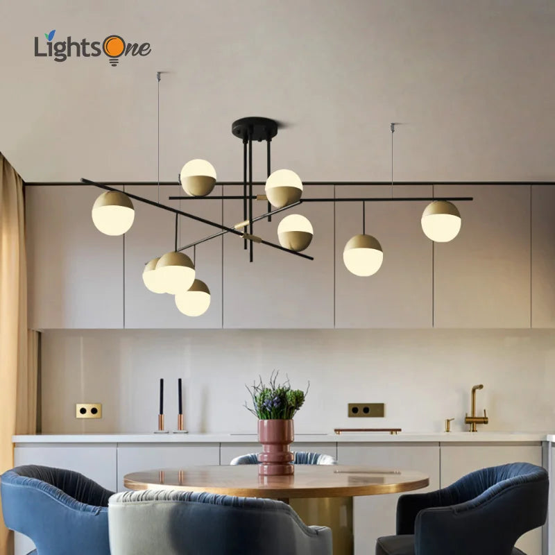 DecorBites™ Glass Ball Pendant Lights for Modern Luxury Living Room and Restaurant
